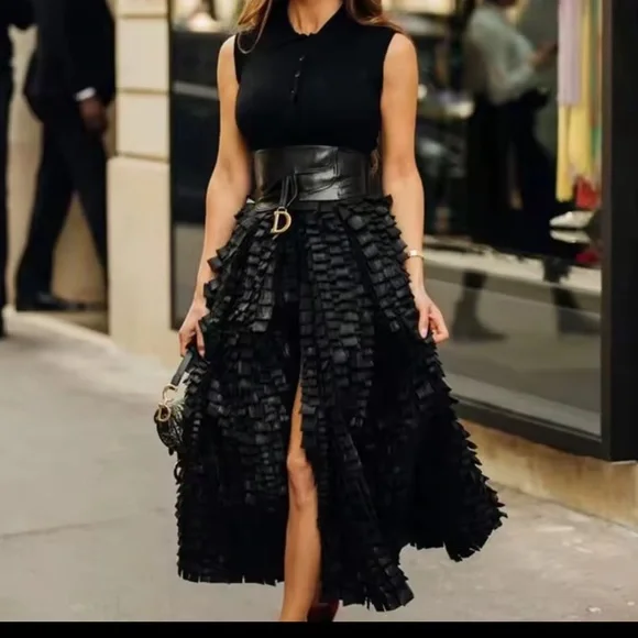 Waist belt logo D stretchy gold and black - Picture 9 of 14